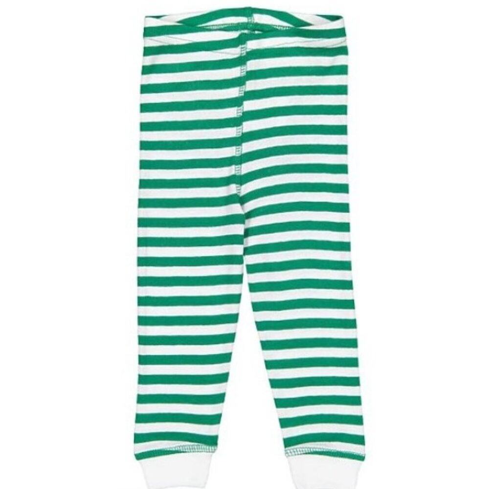 LAT Youth Green & White Striped Pajama Pants Size Large